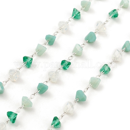 Chaînes de perles triangulaires en pierres précieuses naturelles mélangées CHC-M025-52P-1