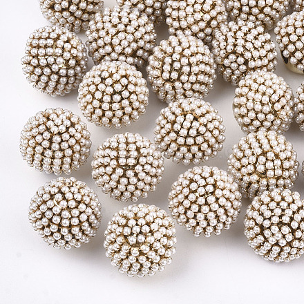 Bottoni in simil perla di plastica abs X-FIND-T044-35B-1