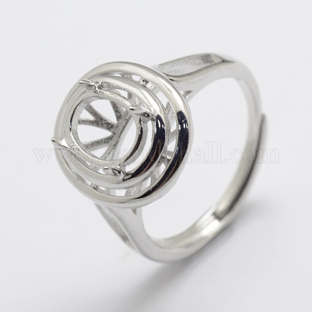 Componentes del anillo de dedo de plata 925 esterlina STER-F027-64P-1