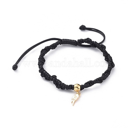 Bracelets de perle tressés en corde de polyester ciré coréen ajustable BJEW-JB04670-05-1