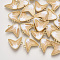 Alloy Pendants, with Enamel, Arrows, Matte Gold Color, 18x17x4mm, Hole: 2mm