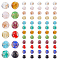 72Pcs 12 Colors Luminous Handmade Gold Sand Lampwork Beads, Glow in the Dark, Round, Mixed Color, 8~8.5mm, Hole: 1.5mm, 6pcs/color