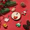 Christmas Theme Resin Pendant Decorations, with Alloy Lobster Claw Clasps, Mixed Shapes, Mixed Color, 39~40mm, 5pcs/set