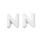 Spray Painted Alloy Pendants, Rubberized Style, White, Letter N, 18x15x6mm, Hole: 1.5mm