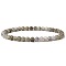 Natural Labradorite Beads Stretch Bracelets, Round, 4mm