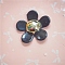 Acrylic Cabochons, DIY Accessories, Flower, Black, 35mm