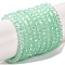 Baking Electroplate Glass Beads Strands, AB Color, Faceted, Rondelle, Aquamarine, 4x3mm, Hole: 0.8~1mm, about 105~110pcs/strand, 38~39cm
