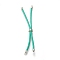 Nylon Twisted Cord Bracelet, with Brass Cord End, for Slider Bracelet Making, Medium Turquoise, 9 inch(22.8cm), Hole: 2.8mm, Single Chain Length: about 11.4cm