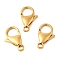 Ion Plating(IP) 304 Stainless Steel Lobster Claw Clasps, Parrot Trigger Clasps, Real 18K Gold Plated, 15x9x4mm, Hole: 2mm