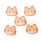 2-Hole Resin Buttons, Cat, Orange, 12x10x2.5mm, Hole: 1.2mm