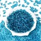 Transparent Colours Glass Seed Beads, Oval, Steel Blue, 9x4mm, Hole: 1.2mm, about 1875pcs/pound