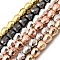Electroplate Glass Beads Strands, Cone, Faceted, Mixed Color, 6x6mm, Hole: 1mm, about 65pcs/strand, 15.75''(40cm)
