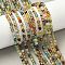 Natural Agate Beads Strands, Faceted, Round, Dyed & Heated, Mixed Color, 4mm, Hole: 0.8mm, about 88~94pcs/strand, 14.5 inch