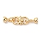 Brass Fold Over Clasps, Long-lasting Plated, Real 18K Gold Plated, 43mm, Hole: 5.5mm