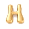 304 Stainless Steel Pendants, Letter Charm, Ion Plating(IP), Real 18K Gold Plated, Letter H, 23x20x5.5mm, Hole: 3.5x2.2mm
