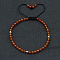 Adjustable Natural Carnelian Braided Beaded Bracelets for Women, without Paper Card