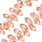Crystal Glass Beads Strands, Top Drilled Beads, Faceted, Teardrop, Dark Salmon, 13x6mm, Hole: 1mm, about 90~95pcs/strand, 16~18 inch