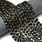 3-Color Dyed Natural Tiger Eye Beads Strands, Faceted Hexagonal Cut, Flat Round, with Seed Beads, 8~8.5x5mm, Hole: 0.8mm, about 36pcs/strand, 15.16''~15.24''(38.5~38.7cm)