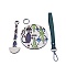 Portable Wood Wrist Yarn Holder, with Imitation Leather Strap, Teal, 100x150mm