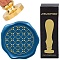 Brass Wax Seal Stamp with Wood Handle, for DIY Scrapbooking, Floral, 25mm