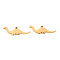 304 Stainless Steel Pendants, Laser Cut, Dinosaur, Real 14K Gold Plated, 8x24x1mm, Hole: 1.2mm