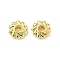 Rack Plating Zinc Alloy Beads, Long-Lasting Plated, Textured, Rondelle, Real 14K Gold Plated, 5x1.5mm, Hole: 1.4mm