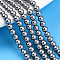 Baking Paint Pearlized Glass Pearl Bead Strands, Round, Dark Gray, 4mm, Hole: 0.6mm, about 103~104pcs/strand, 15.75~15.94 inch(40~40.5cm)