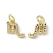 Real 18K Gold Plated Brass Micro Pave Clear Cubic Zirconia Charms, with Jump Ring, Constellation Charm, Scorpio, 10.5x10x2.5mm, Hole: 3.4mm