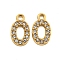 304 Stainless Steel Pendants, with Crystal Rhinestone, Number Charms, Real 14K Gold Plated, Number, 9x5x1mm, Hole: 1mm