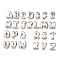 Brass Beads, Long-Lasting Plated, Rack Plating, Lead Free & Cadmium Free, Letter A~Z, Platinum, 20.5~21x13~20.5xx6~7.5mm, Hole: 18x4mm, about 26pcs/set