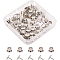 BENECREAT 60 Count Platinum Colors Clutch Pin Backs with Tie Tacks Blank Pins Kit, Locking Bulk Metal Pin Keepers Locking Clasp with Storage Case