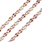 Ion Plating(IP) 304 Stainless Steel Enamel Link Chain, with Spool, Soldered, Mixed Color, 9x3.8x2mm