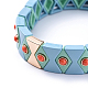 (vendita di fabbrica di feste di gioielli) braccialetti elastici per piastrelle BJEW-K004-16B-3