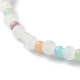 Bracelets extensibles perles rondes à facettes en verre BJEW-JB06535-9