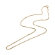 Brass Curb Chains with Oval Links Necklace for Women NJEW-P265-18G-2