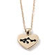 Vergoldetes Herz mit Konstellation / Sternzeichen Legierung Emaille Anhänger Halsketten NJEW-H214-A08-G-1