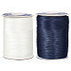 BENECREAT 2 Rolls 2 Colors 80M Polyester Satin Ribbons OCOR-BC0006-13-1