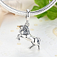 925 Thai Sterling Silver Unicorn Dangle Pendant European Beads STER-FF0001-049-3