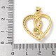 Ottone micro spianare pendenti zirconi&nbsp;KK-P292-19G-02-3