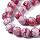 Mèches de perles de verre craquelé peintes au four opaque EGLA-S174-33F-3