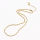 Brass Link Chain Necklaces NJEW-H206-07G-2