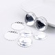 Diy supports de lunette en laiton cabochon et cabochons de verre transparent DIY-X0260-25mm-S-RS-1