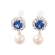 Boucles d'oreille en perles naturelles EJEW-P256-48S-1