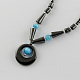 Non-Magnetic Synthetic Hematite Beaded Necklaces NJEW-R160-17-1