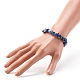 Bracelets extensibles en perles de lapis-lazuli naturels pour enfants BJEW-JB06388-04-3