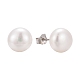 Valentine Presents for Her 925 Sterling Silver Ball Stud Earrings EJEW-D029-8mm-2-2