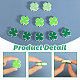 CHGCRAFT 15Pcs 3 Colors Clover Food Grade Eco-Friendly Silicone Beads SIL-CA0002-90-5