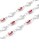 304 Stainless Steel Enamel  Link Chains STAS-H145-10A-P-1