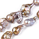 Hebras de perlas keshi de perlas barrocas naturales PEAR-S019-04D-3