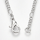 Fabricación de collar de cadena de figaro de hierro recubierto de latón MAK-T006-03P-3